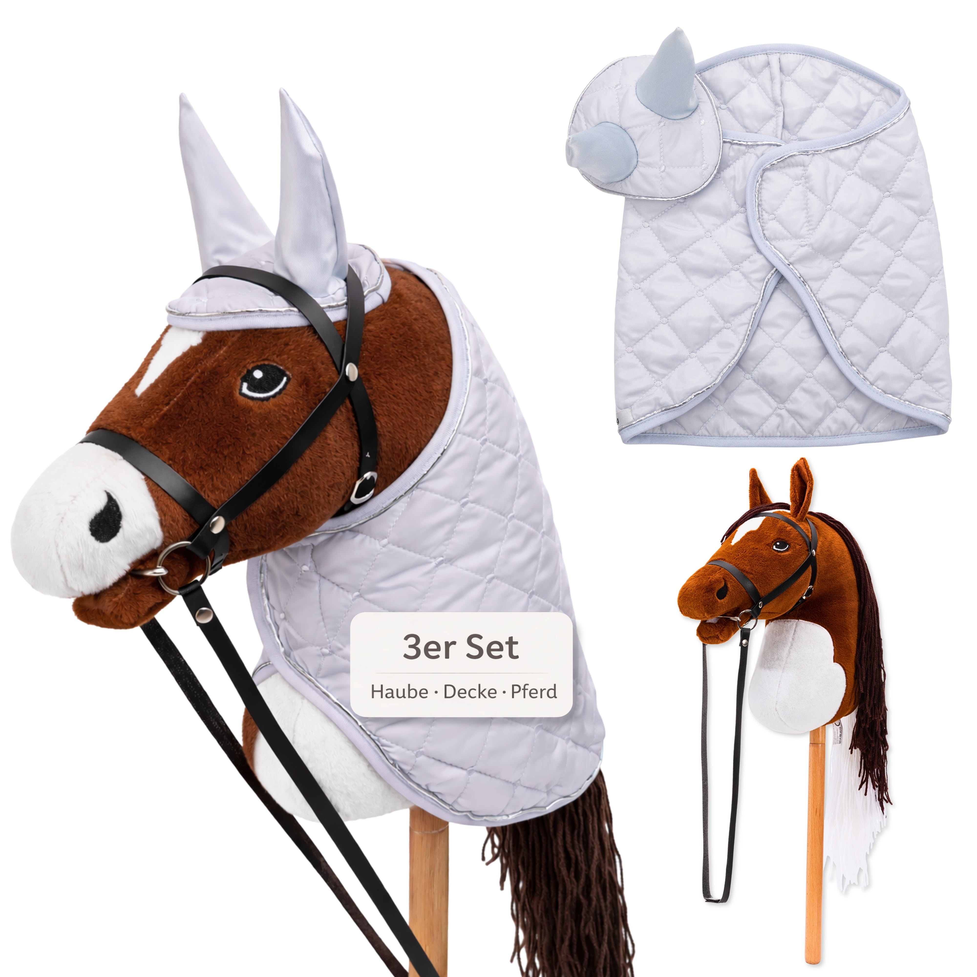 Hobby Horse Set mit Decke & Haube in verschiedenen Farben