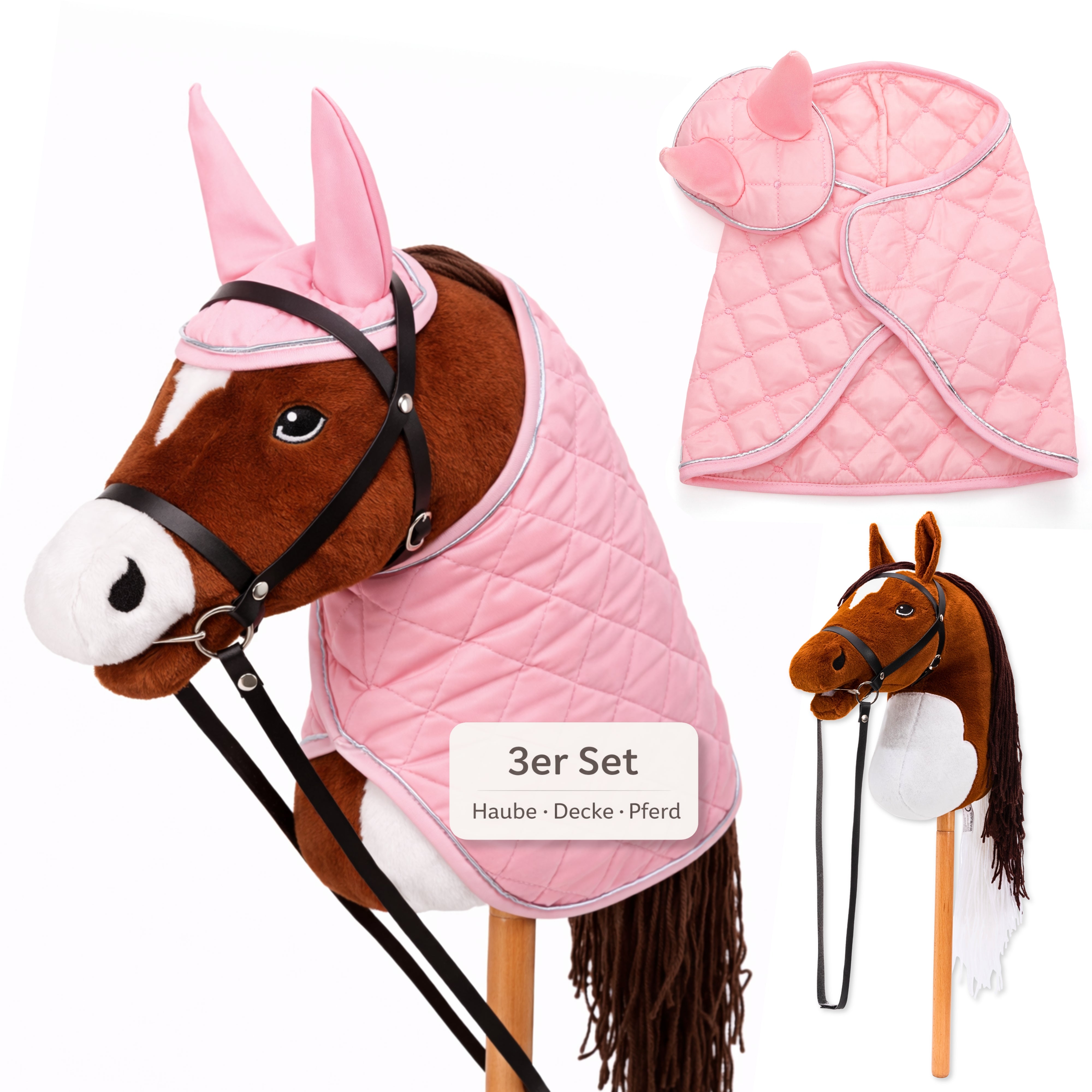 Hobby Horse Set mit Decke & Haube in verschiedenen Farben