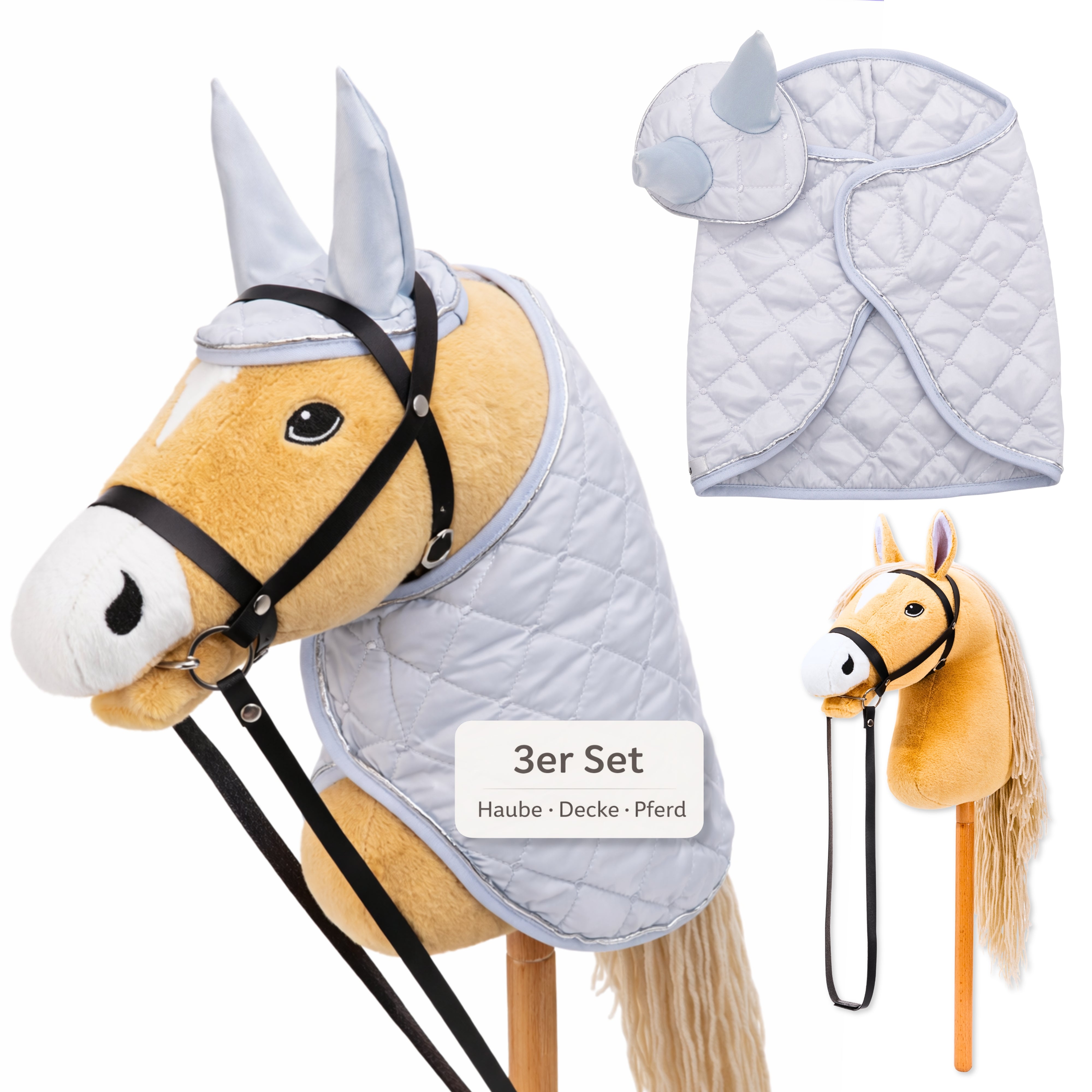 Hobby Horse Set mit Decke & Haube in verschiedenen Farben