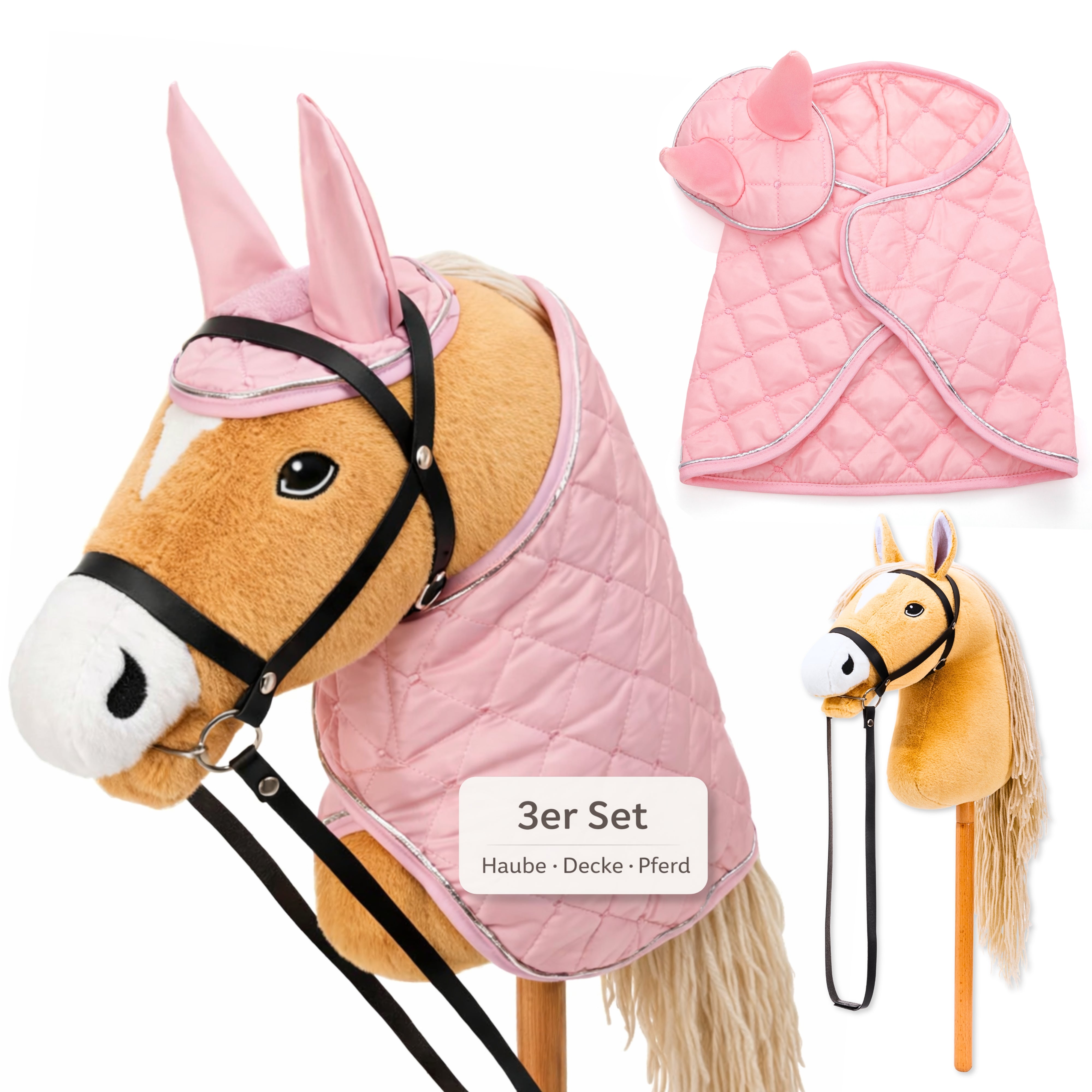 Hobby Horse Set mit Decke & Haube in verschiedenen Farben