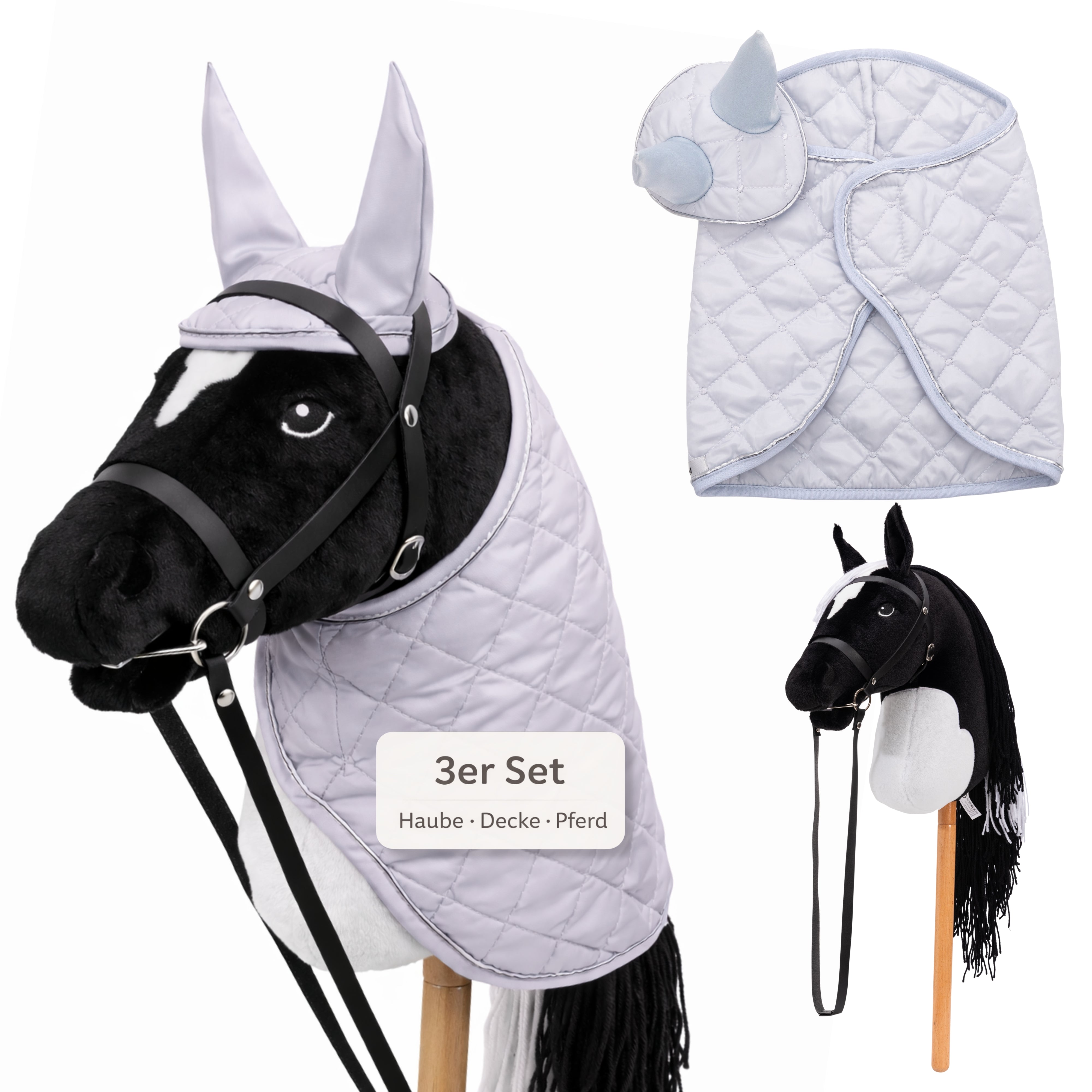 Hobby Horse Set mit Decke & Haube in verschiedenen Farben