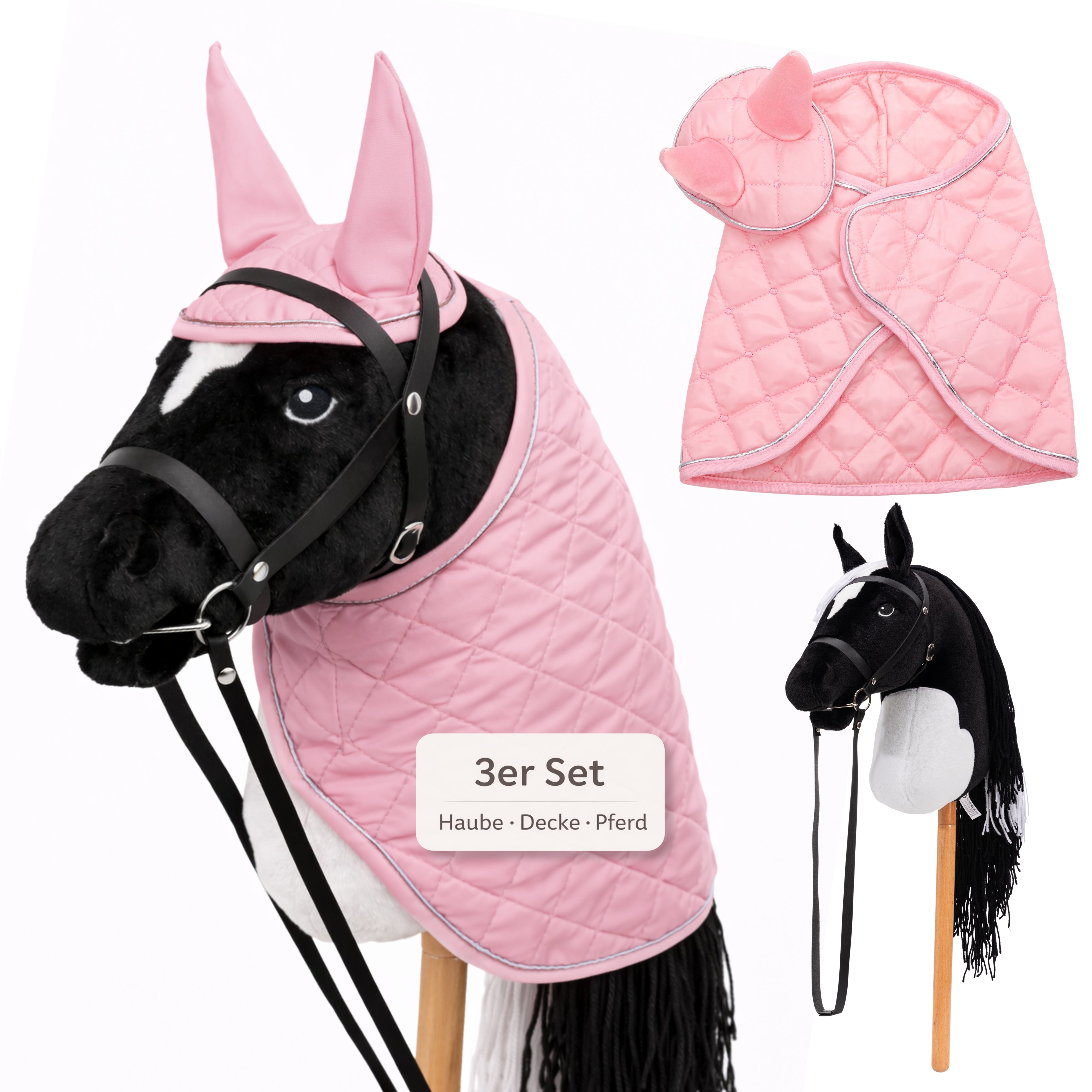 Hobby Horse Set mit Decke & Haube in verschiedenen Farben