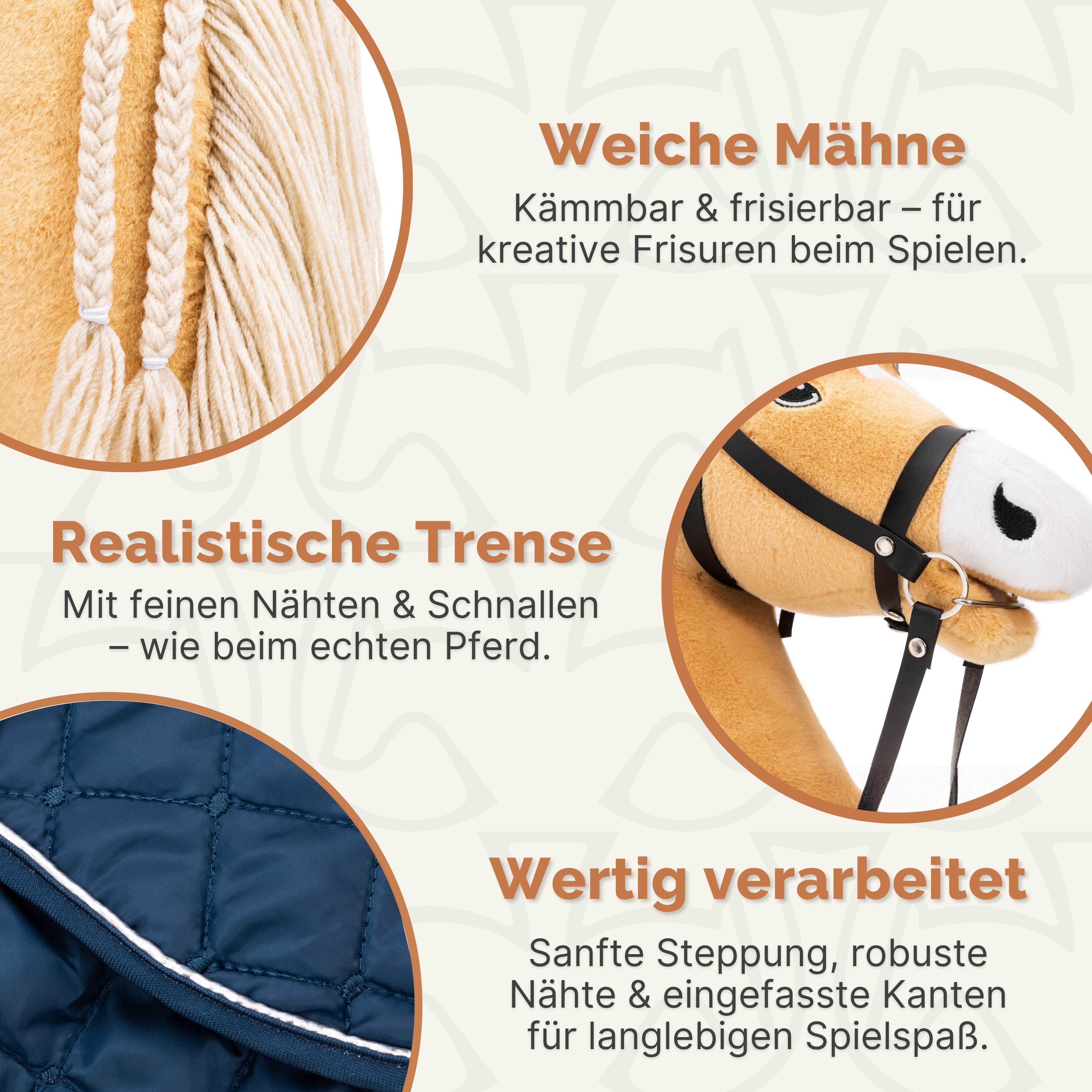 Hobby Horse Set mit Decke & Haube in verschiedenen Farben