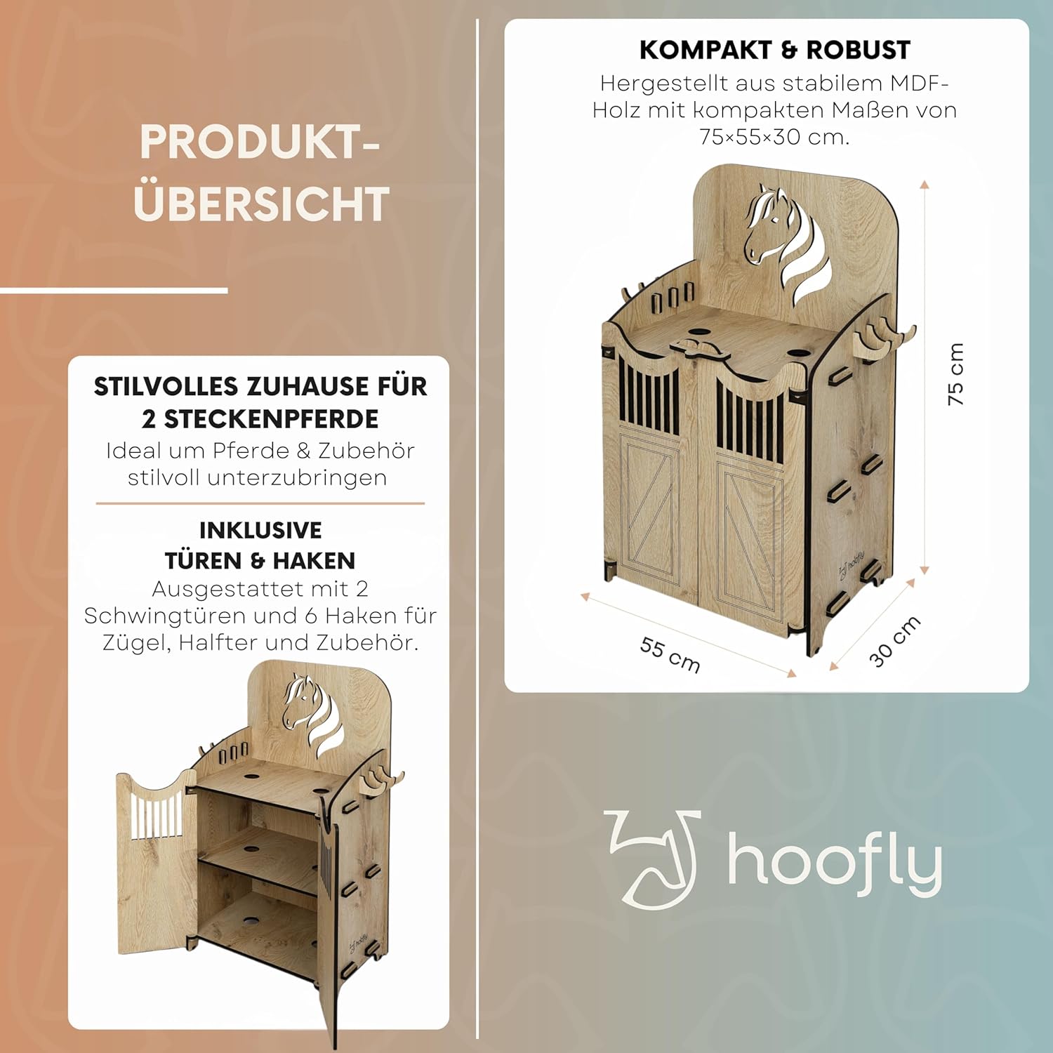 Hobby Horse Stall – In 2 Größen für 1 oder 2 Pferde