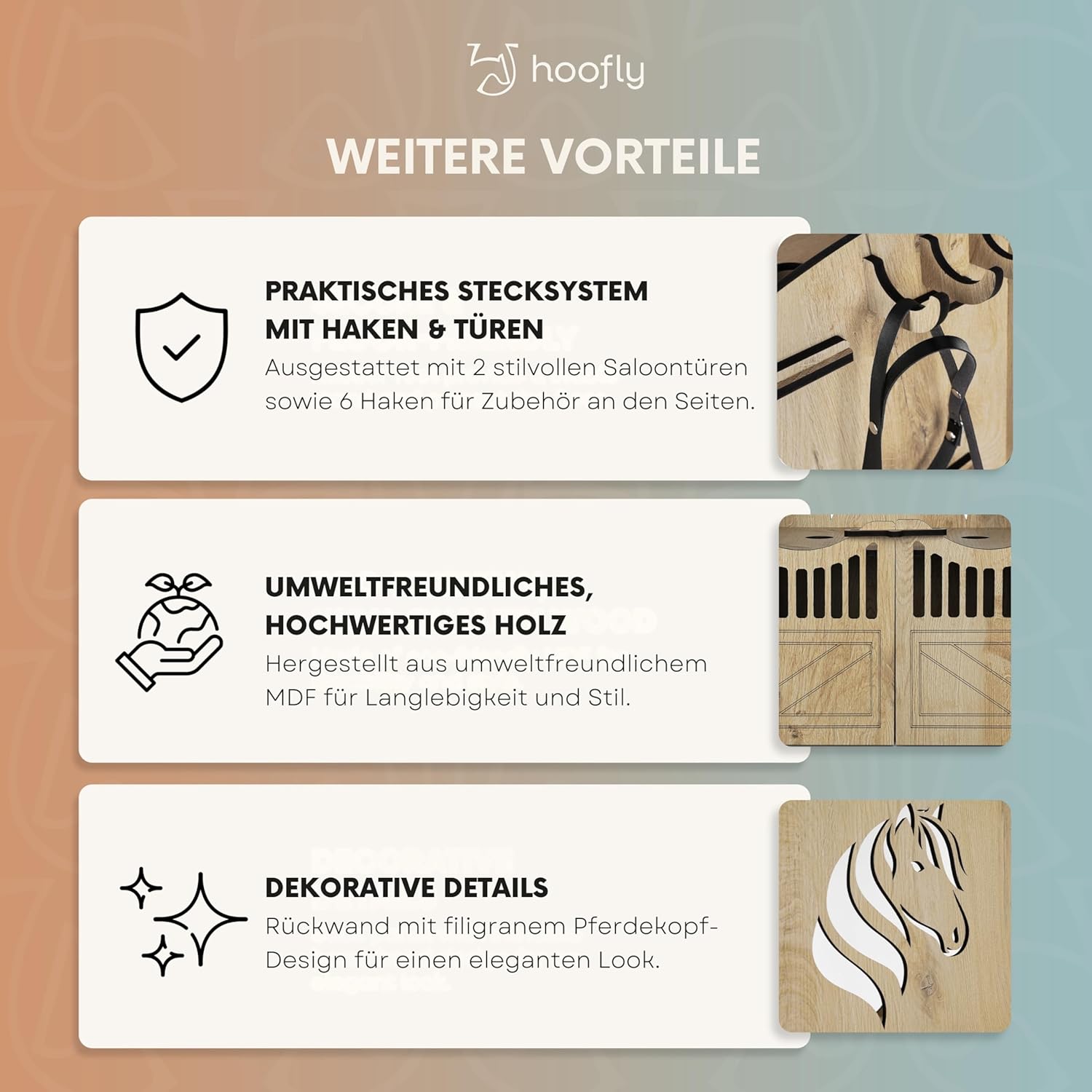 Hobby Horse Wandhalterung – Stall in 2 Größen für 1 oder 2 Pferde