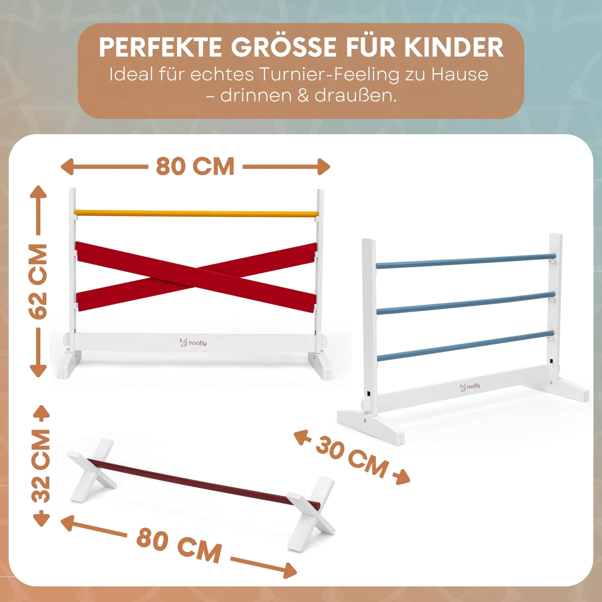 NEU Hobby Horse Hindernisse – 3-teiliges Sprung-Set