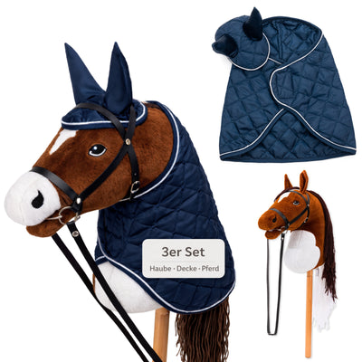 Hobby Horse Set mit Decke & Haube in verschiedenen Farben