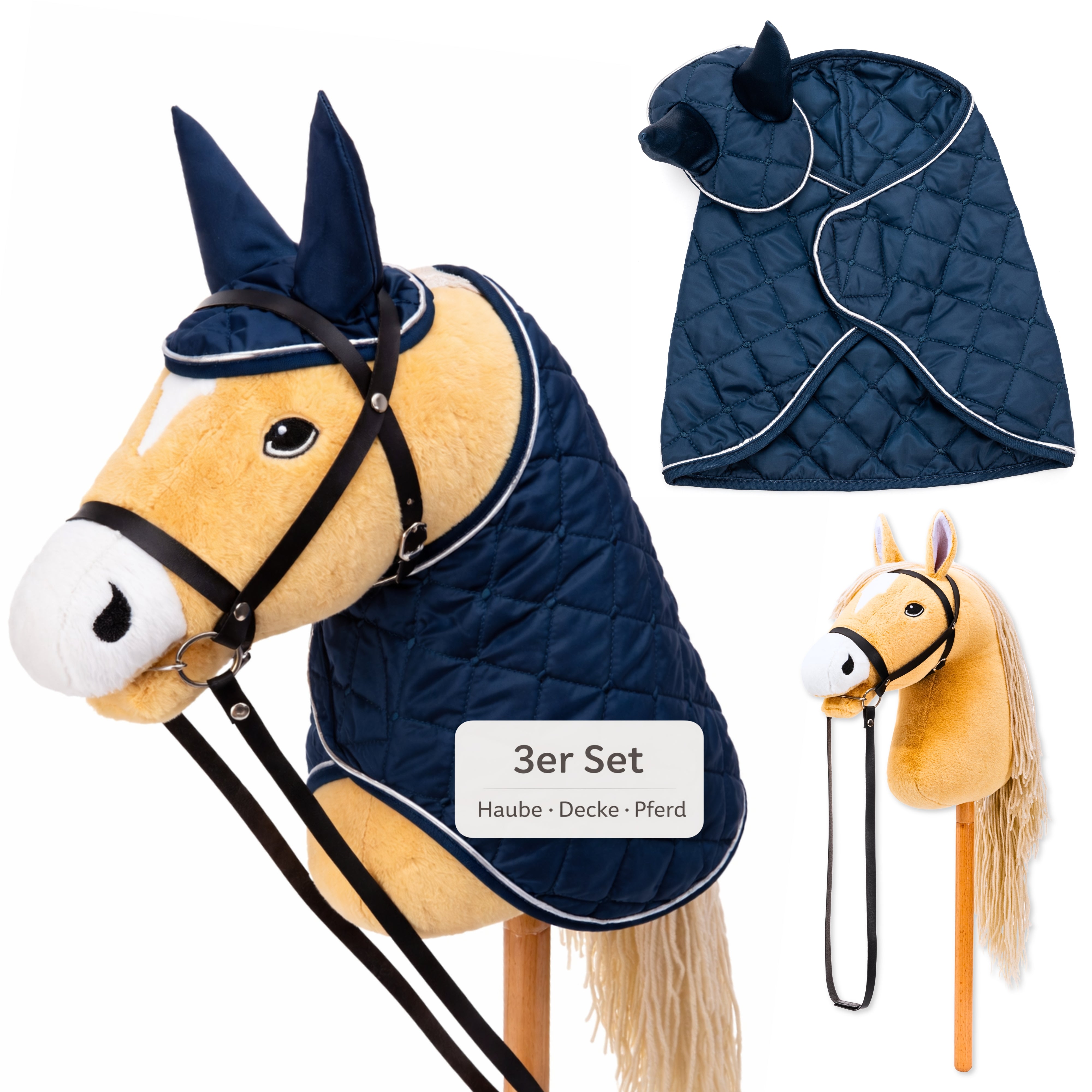 Hobby Horse Set mit Decke & Haube in verschiedenen Farben
