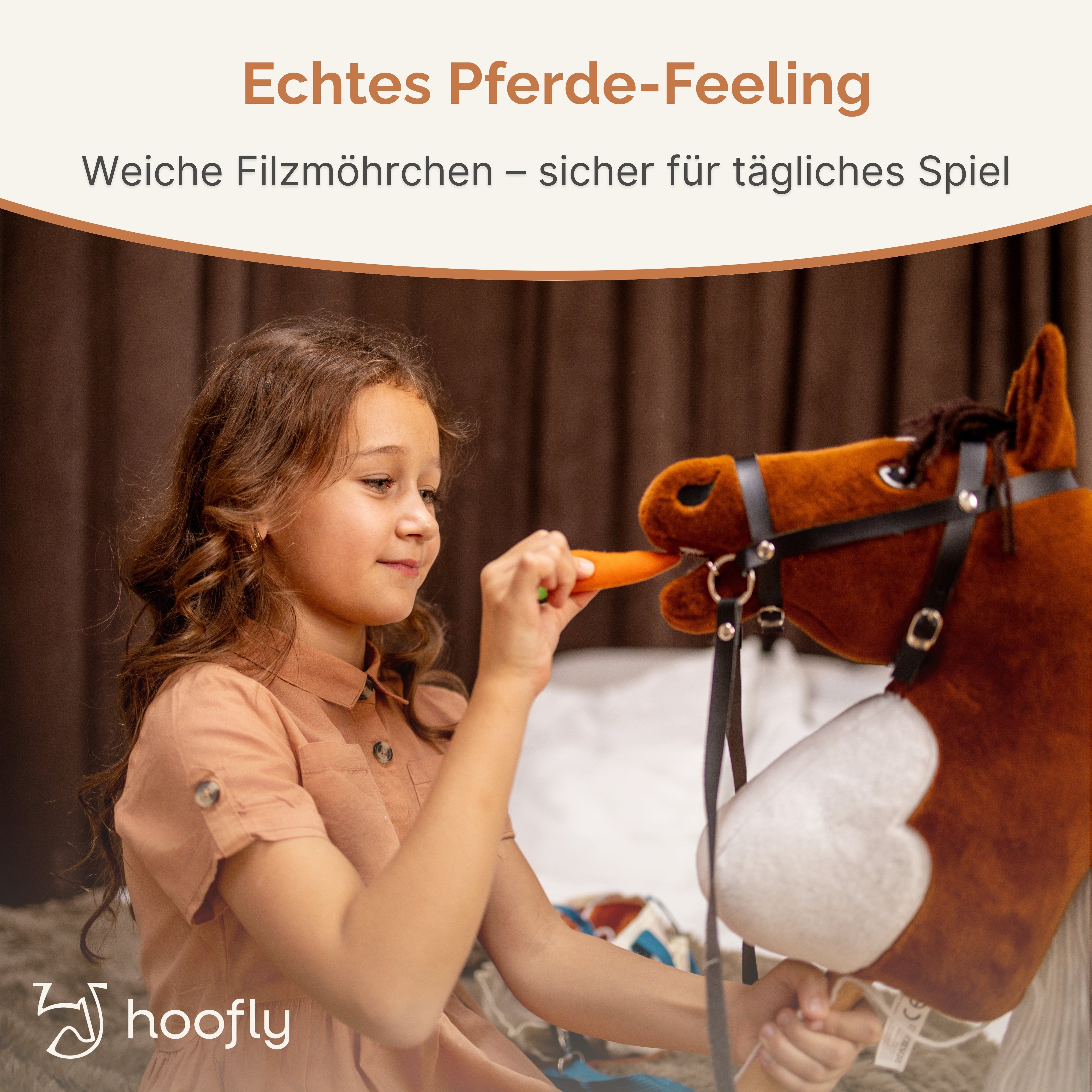 Hoofly – Pflegeset für Kinder mit Tasche, Bürste, Striegel & Hufkratzer [TÜV geprüft]