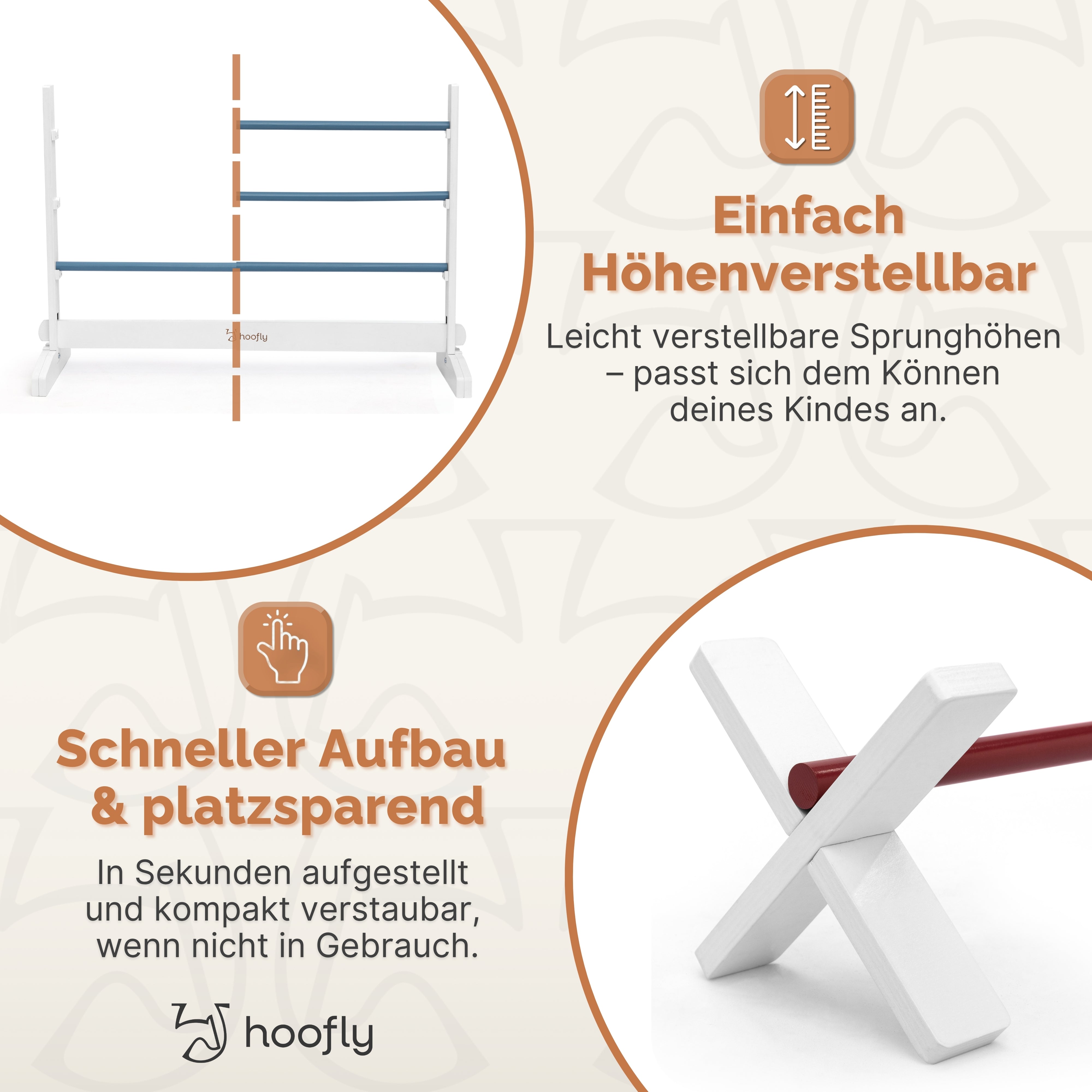 NEU Hobby Horse Hindernisse – 3-teiliges Sprung-Set