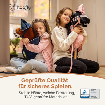 Hoofly Zubehör Set - Halfter mit Strick, Decke & Fliegenhaube in Pink, Grau, Blau [TÜV geprüft]