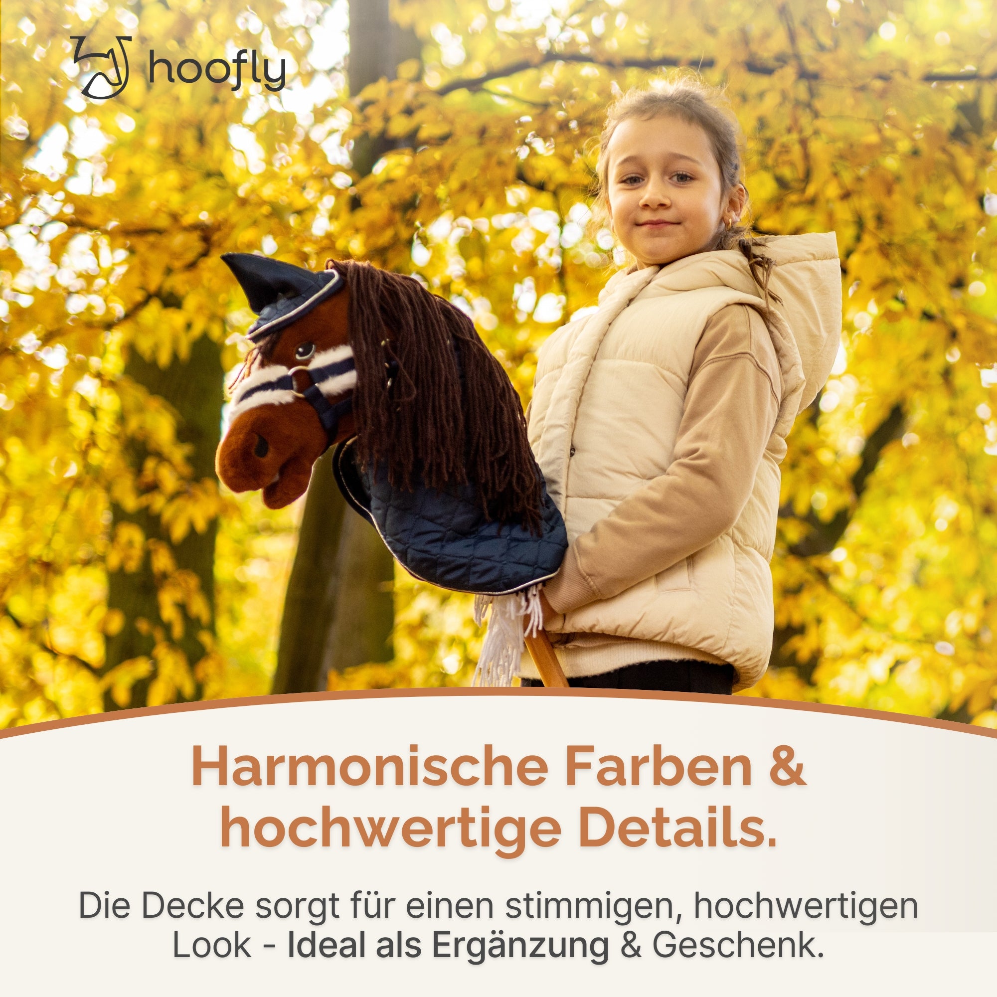 Hoofly Zubehör Set - Halfter mit Strick, Decke & Fliegenhaube in Pink, Grau, Blau [TÜV geprüft]