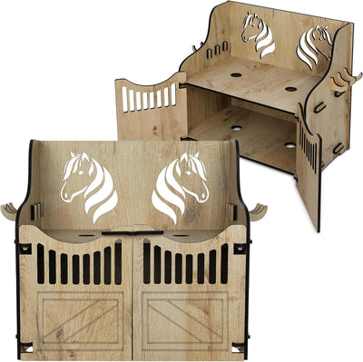 Hobby Horse Wandhalterung – Stall in 2 Größen für 1 oder 2 Pferde