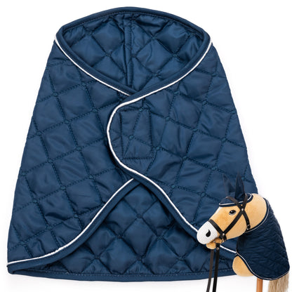 Hoofly Zubehör Set - Halfter mit Strick, Decke & Fliegenhaube in Pink, Grau, Blau [TÜV geprüft]