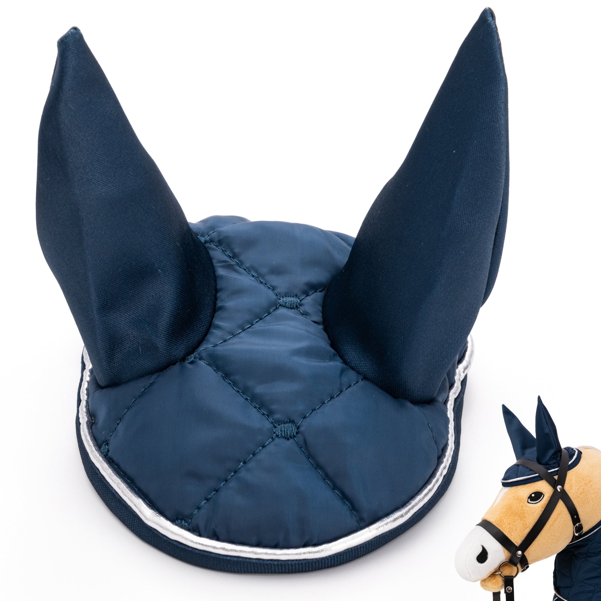 Hoofly Zubehör Set - Halfter mit Strick, Decke & Fliegenhaube in Pink, Grau, Blau [TÜV geprüft]