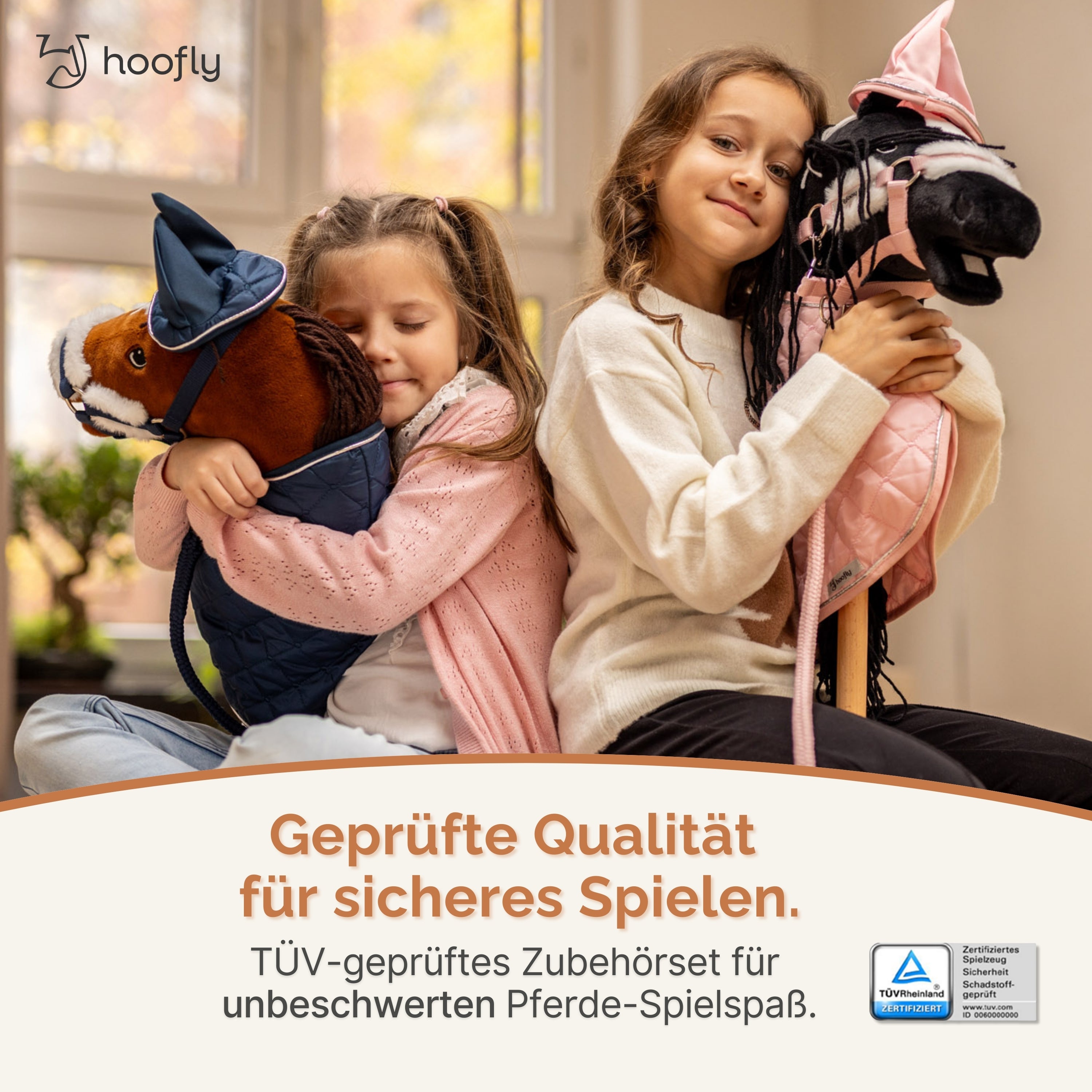 Hoofly Zubehör Set - Halfter mit Strick, Decke & Fliegenhaube in Pink, Grau, Blau [TÜV geprüft]