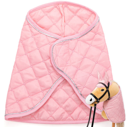 Hoofly Zubehör Set - Halfter mit Strick, Decke & Fliegenhaube in Pink, Grau, Blau [TÜV geprüft]