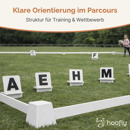 Hobby Horse Dressurset mit Buchstaben & Zahlen – Hochwertiges Sprung- & Turnierset für Training & Wettbewerb