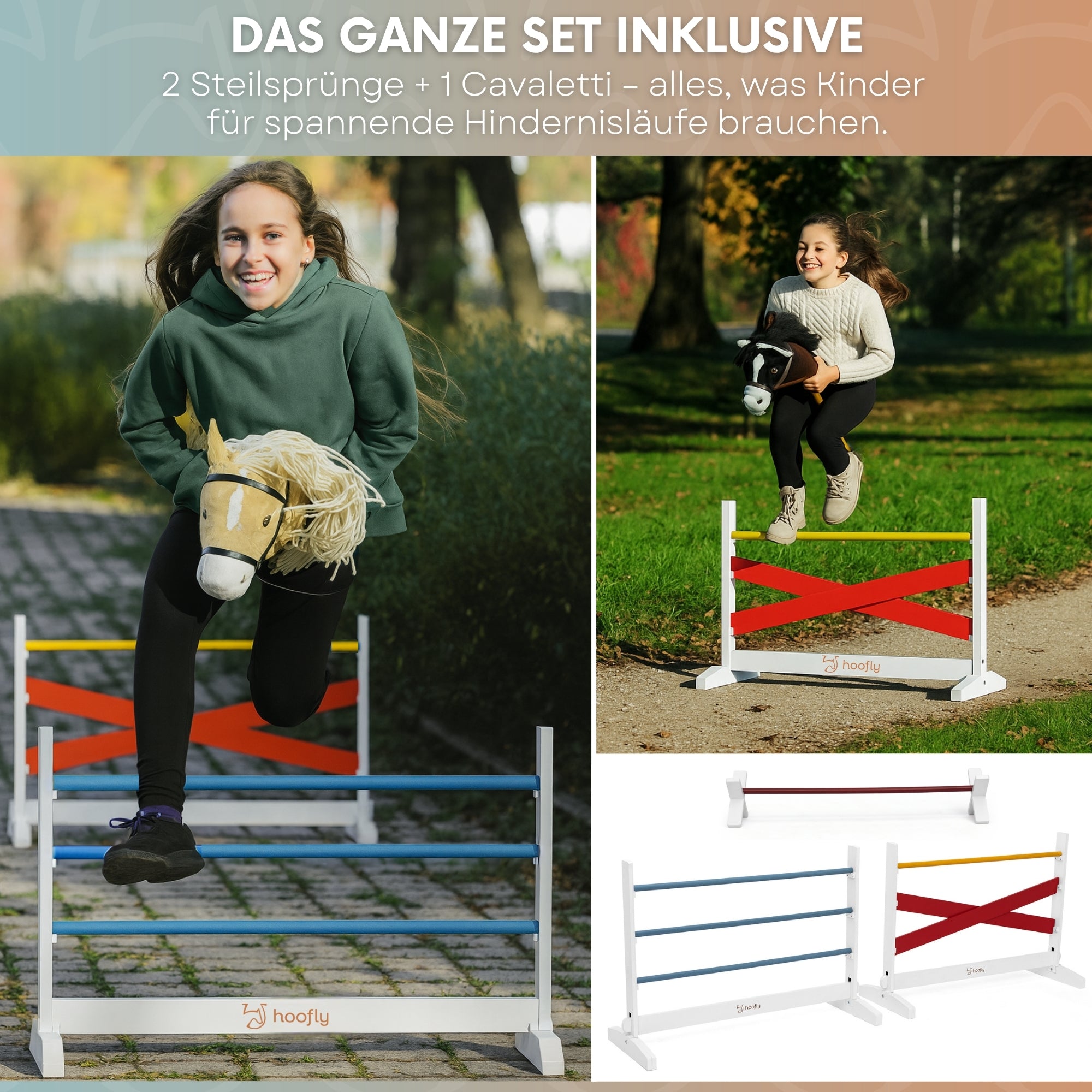 NEU Hobby Horse Hindernisse – 3-teiliges Sprung-Set