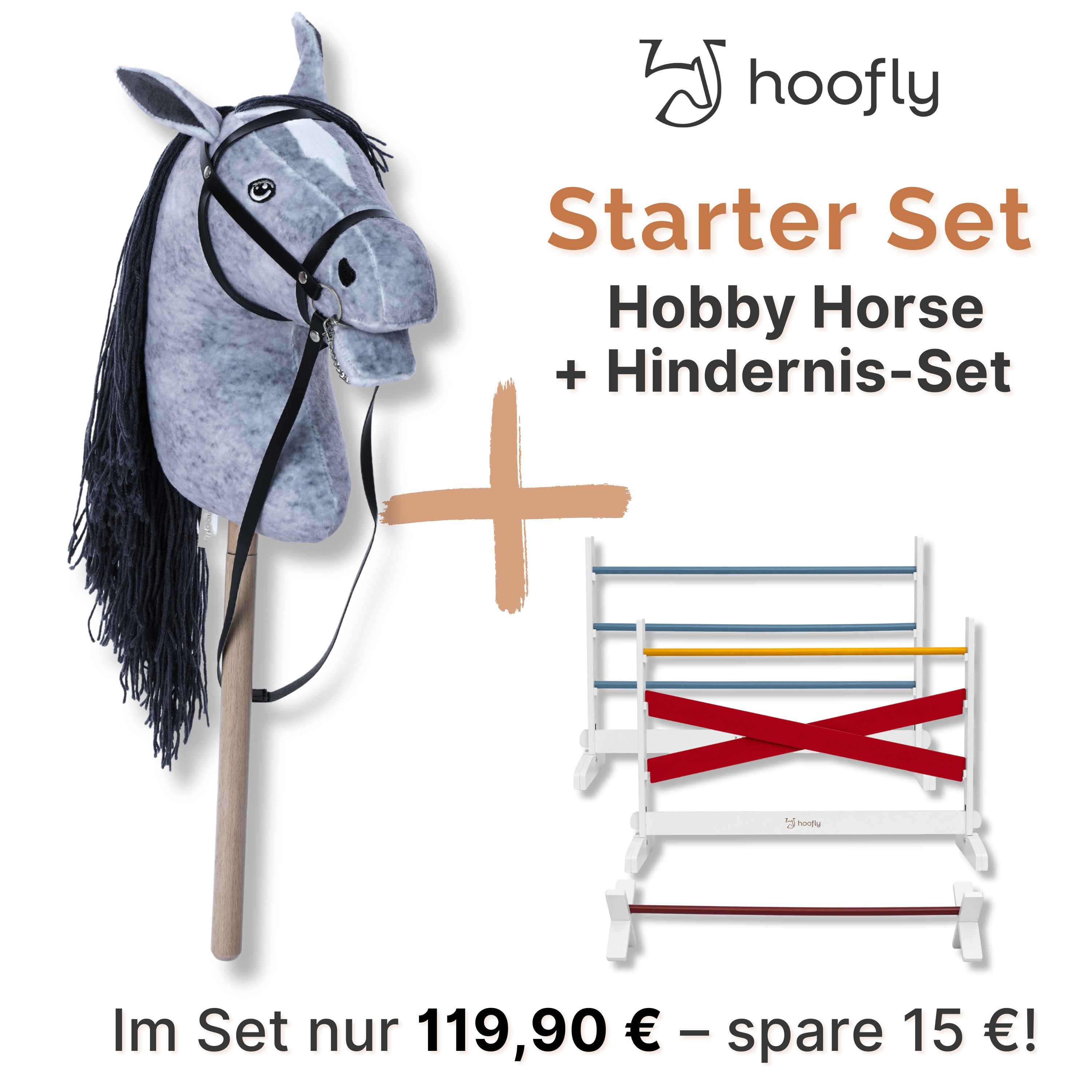 Hoofly Starter-Set | Hobby Horsing Pferd & Hindernis-Set – Perfekter Einstieg ins Reitabenteuer
