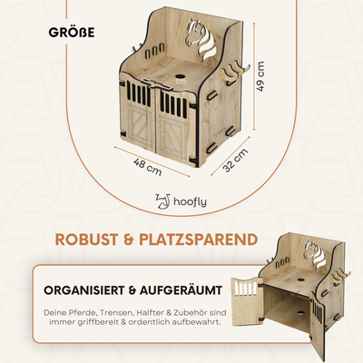Hobby Horse Wandhalterung – Stall in 2 Größen für 1 oder 2 Pferde